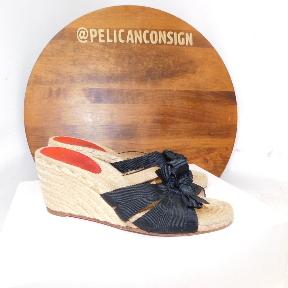 Christian Louboutin espadrille wedge sandals 36
